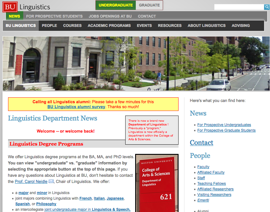 Boston University - Usability Case Study And Redesign | By Helene ...