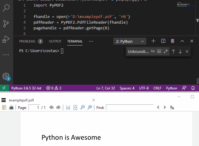 pdf to text python 3
