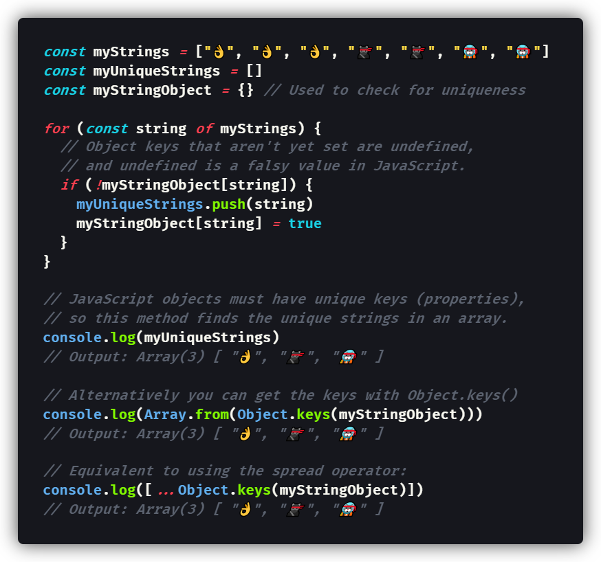 how-to-find-unique-strings-in-an-array-using-javascript-by-dr-derek