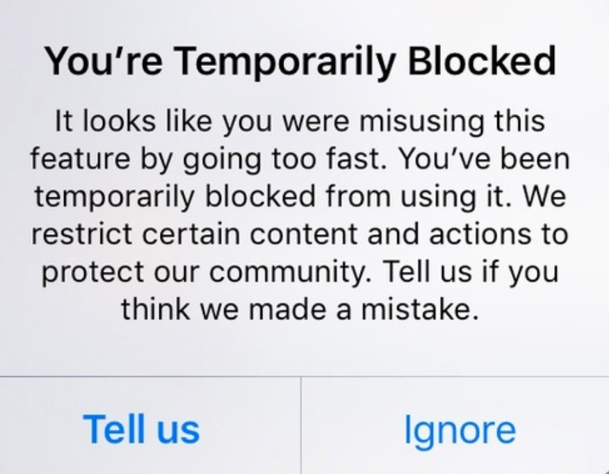 Action Blocked on Instagram: What Triggers And How To Fix It | by Klara  Alexeeva | Combin Blog