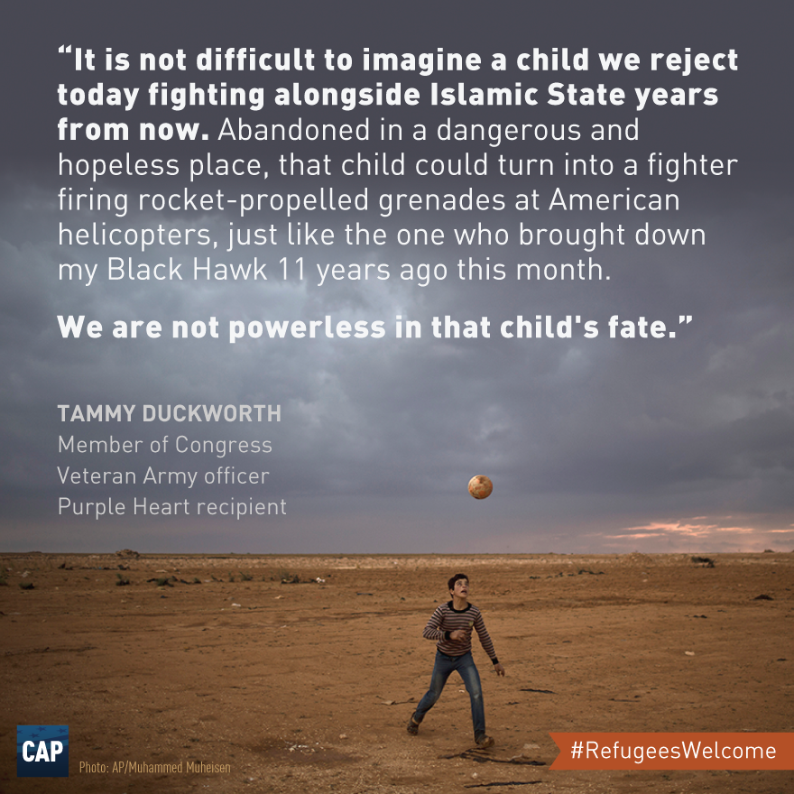 “As people of faith and as Americans, we must not allow fear to breed