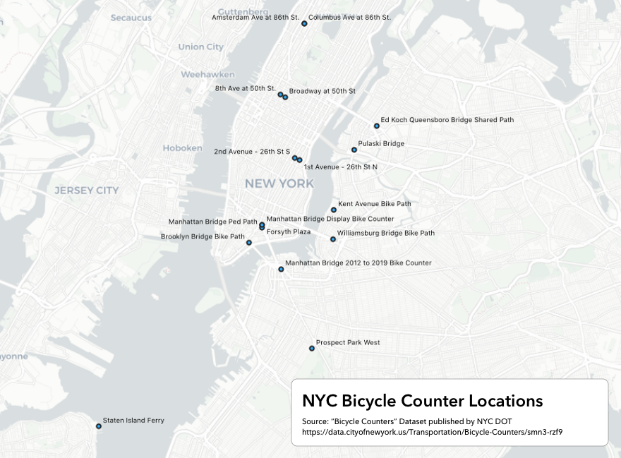 Which Nyc Bridge Has The Most Bike Traffic By Chris Whong Qri Io Medium