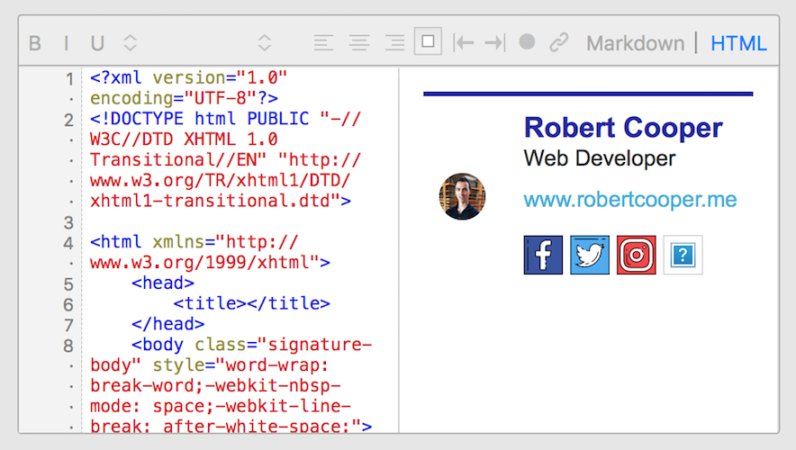 Creating Slick Email Signatures Using HTML & CSS | by Robert Cooper ...