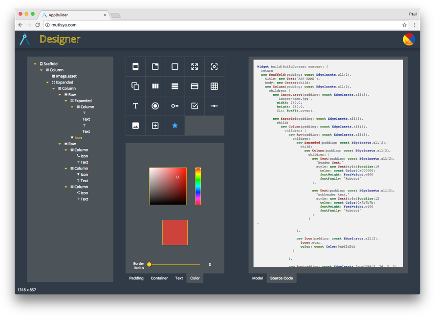 Create Flutter Studio Using Dart. Making it easy to develop flutter