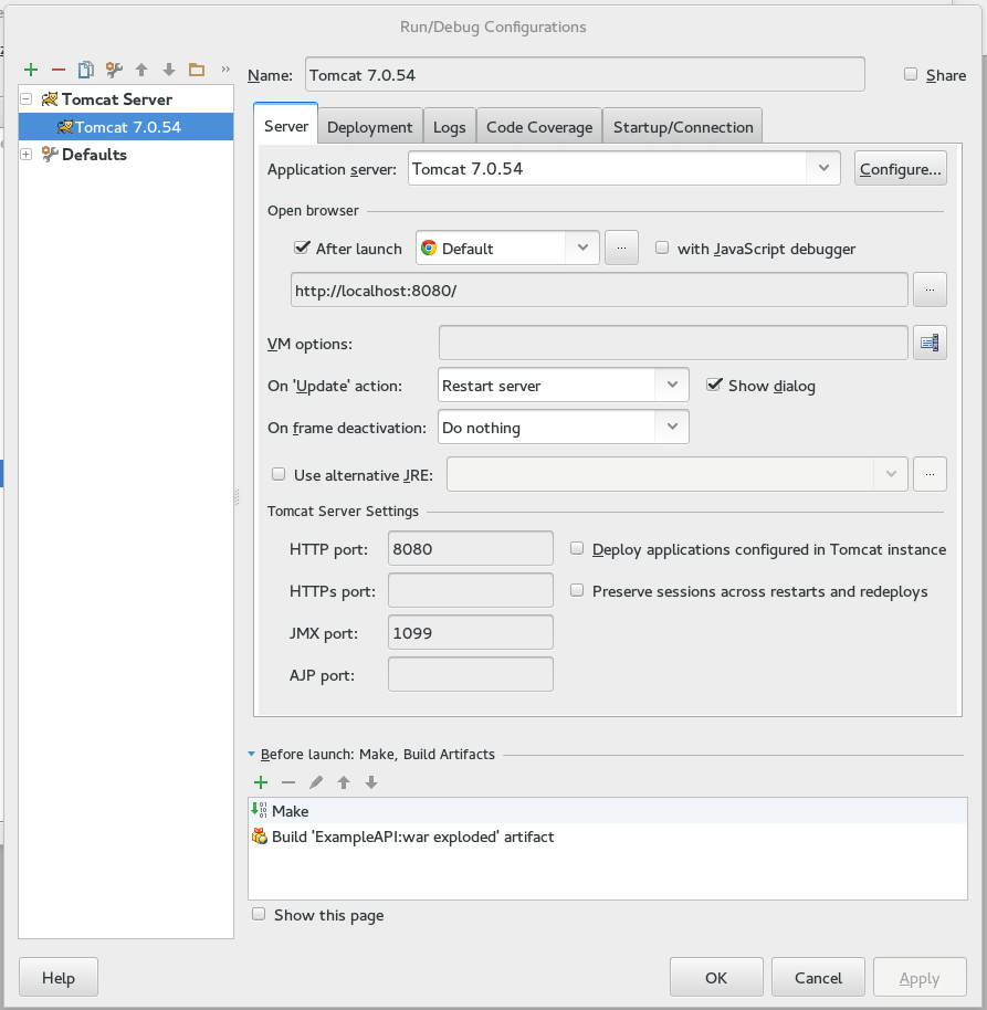 Starting out with Jersey & Apache Tomcat using IntelliJ