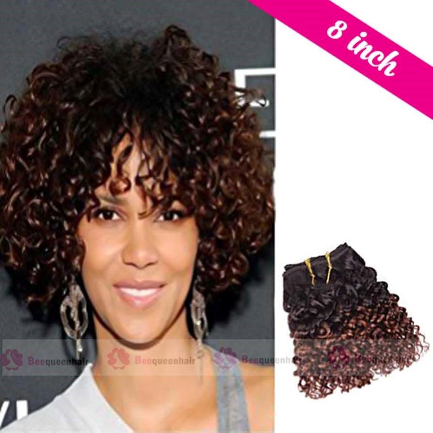 8 Inch Weave Curly Human Hair Extensions Ann Bernest Medium