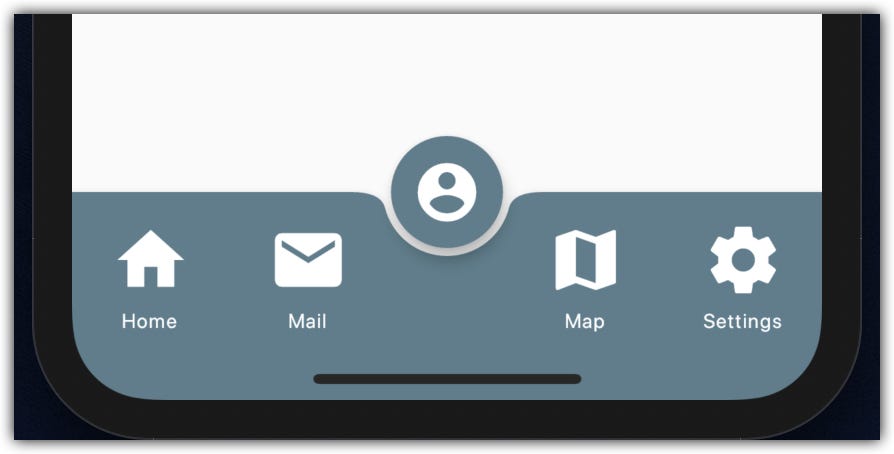 Flutter. Combinations of using BottomAppBar with FloatingActionButton