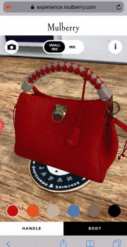 AR Virtual Mulberry Iris Handbag