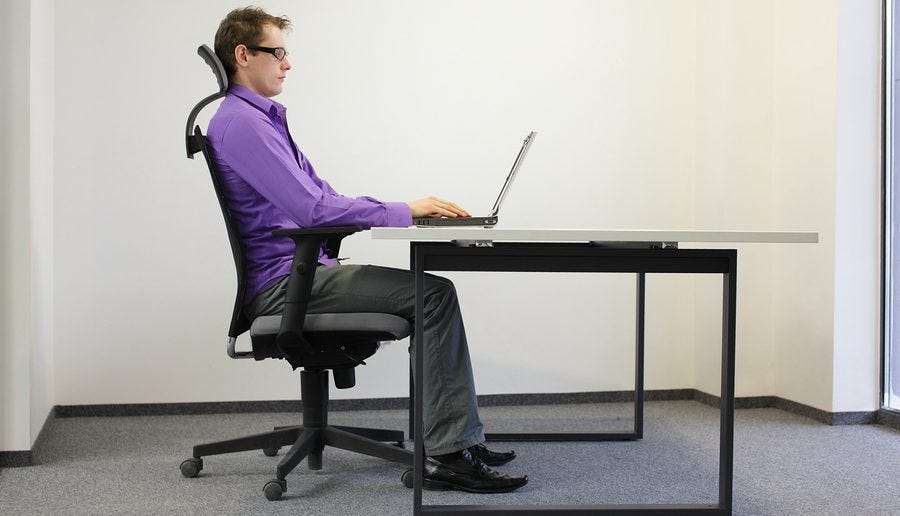 Desk ergonomics - remedies for back ache