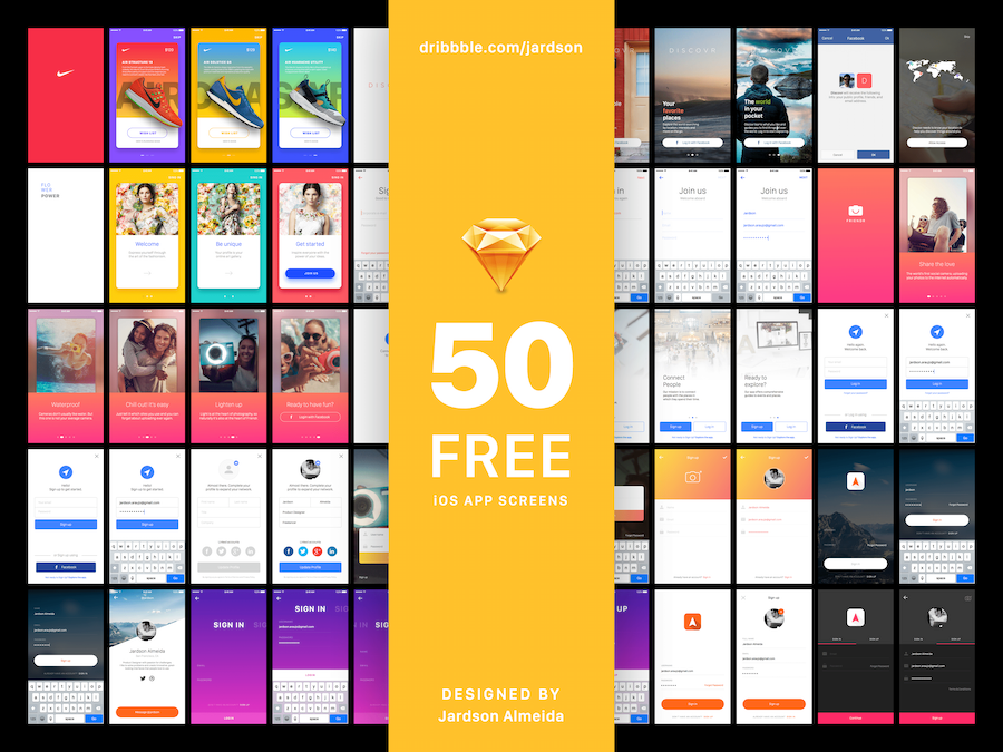 Download 20 Best Free Ios App Templates Kits Psd Sketch Xd In 2019 By Amy Smith Medium PSD Mockup Templates