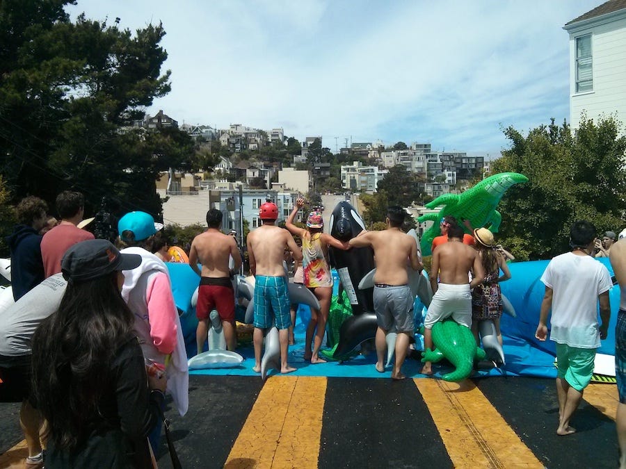 Enormous Slipn Slide On Potrero Hill On Saturday The Bold