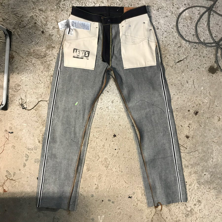 tapered jeans before and after