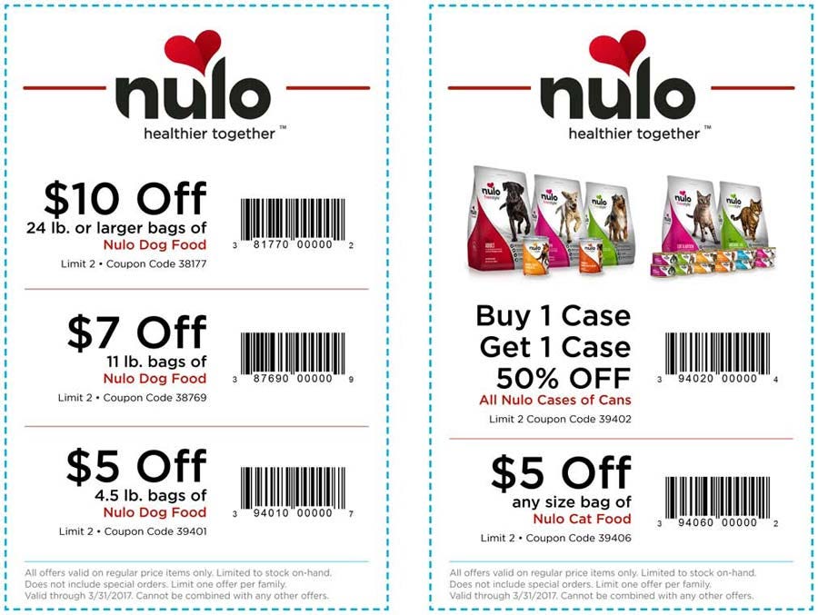 nulo dog food coupons