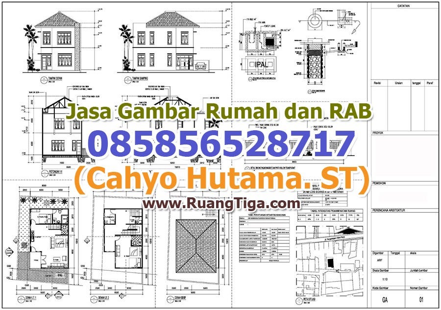 Desain Rumah Tampak Depan Autocad - EYNACOMOTMOMOT