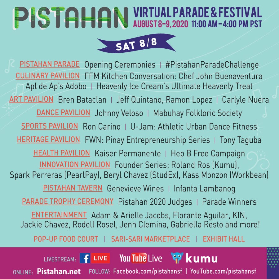 Virtual Pistahan 2020 Parade and Festival Releases Digital Lineup, Announces Hermana Mayor