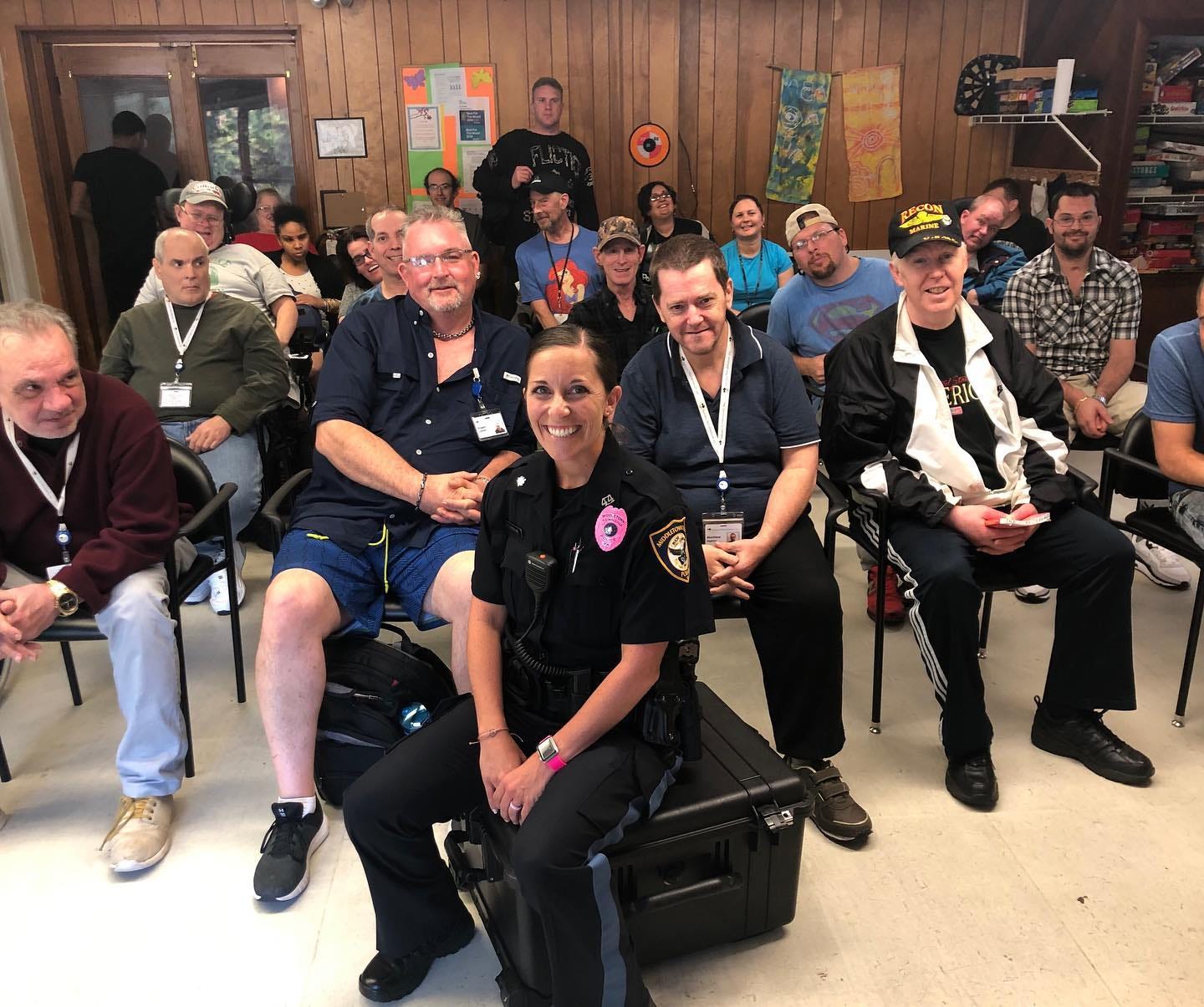 As part of its work to build a more inclusive business, Success Rehabilitation hosts community events. Last year Middletown Township (Bucks County) Police Officer Melissa Robison met with clients to discuss how to prevent confrontations between armed officers and individuals with disabilities.