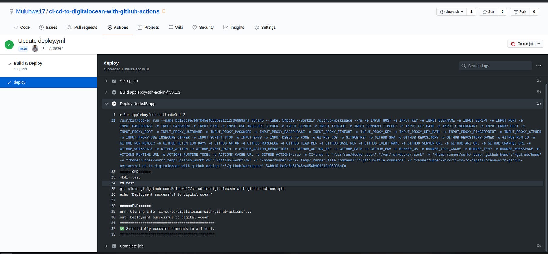 How to Deploy Your Application to Digital Ocean Using GitHub Actions