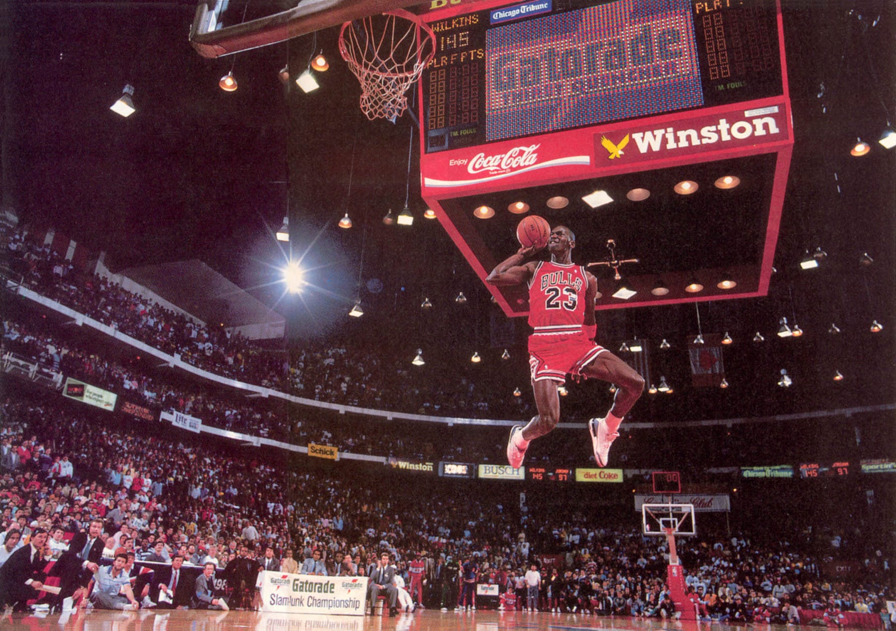 michael jordan free throw dunk