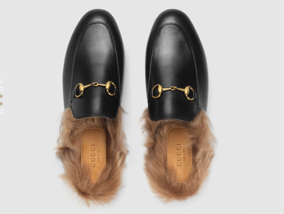 gucci fur lined clogs