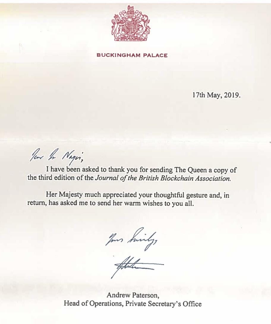 Thank you, Her Majesty The Queen and HRH Prince Charles  by The
