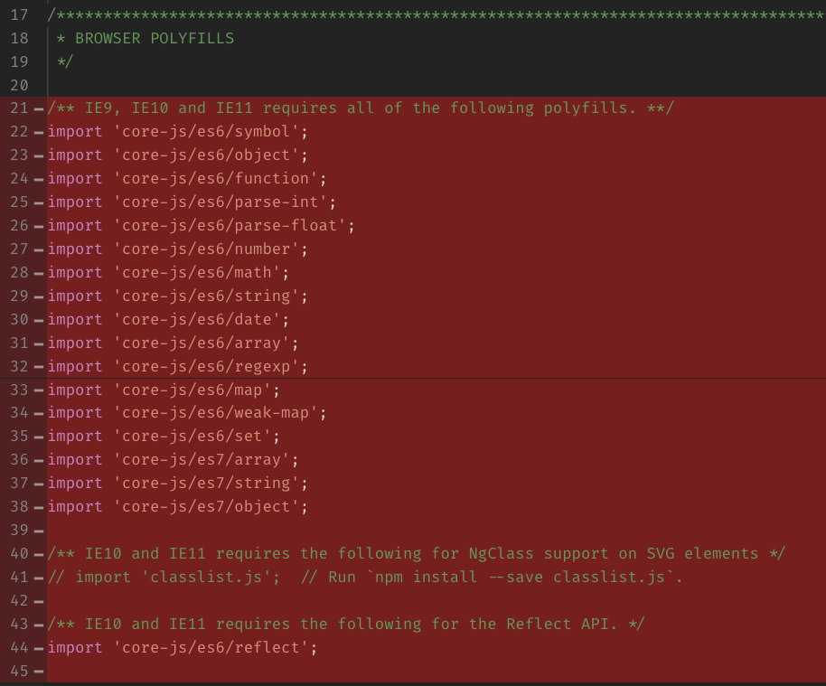 Upgrading an Existing Angular Application to CLI 7.3 for Conditional Polyfills