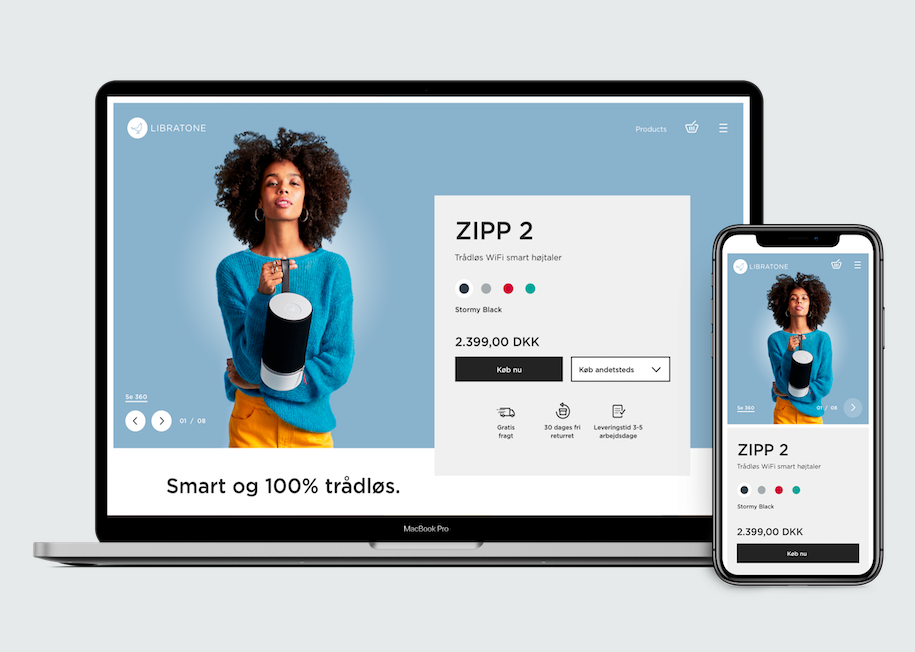 E-commerce mobile design — Libratone