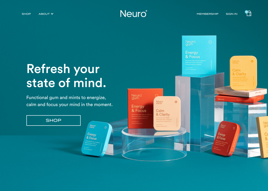 Ecommerce websites designs minimalism — Neuro