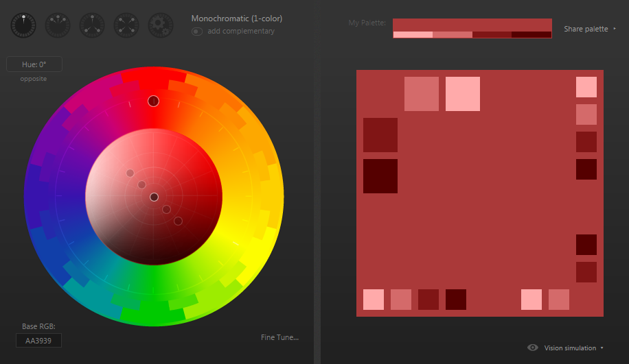 How to create flat colors generator