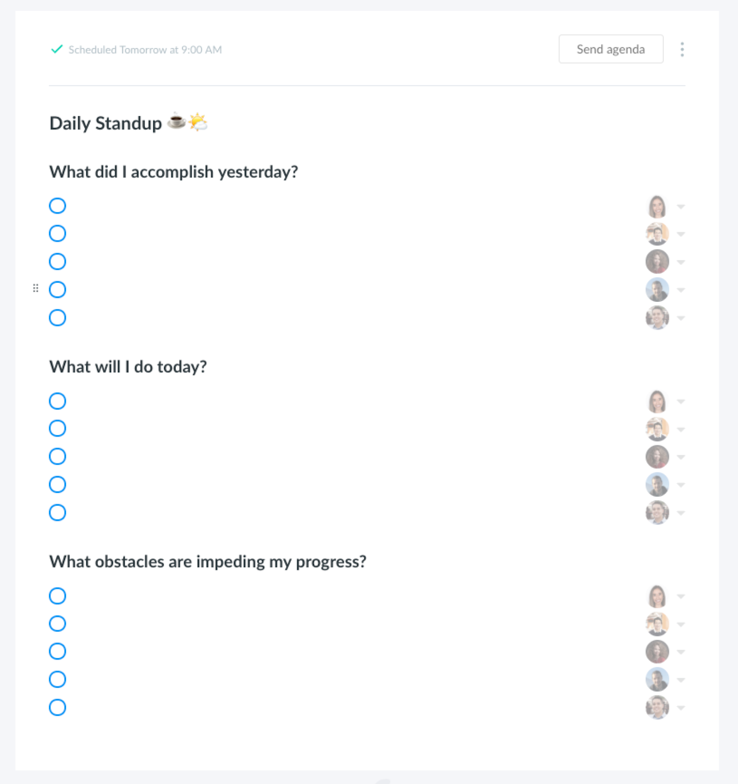 How To Run Daily Standups Like A (Great) Boss  by Manuela With Regard To Scrum Meeting Template