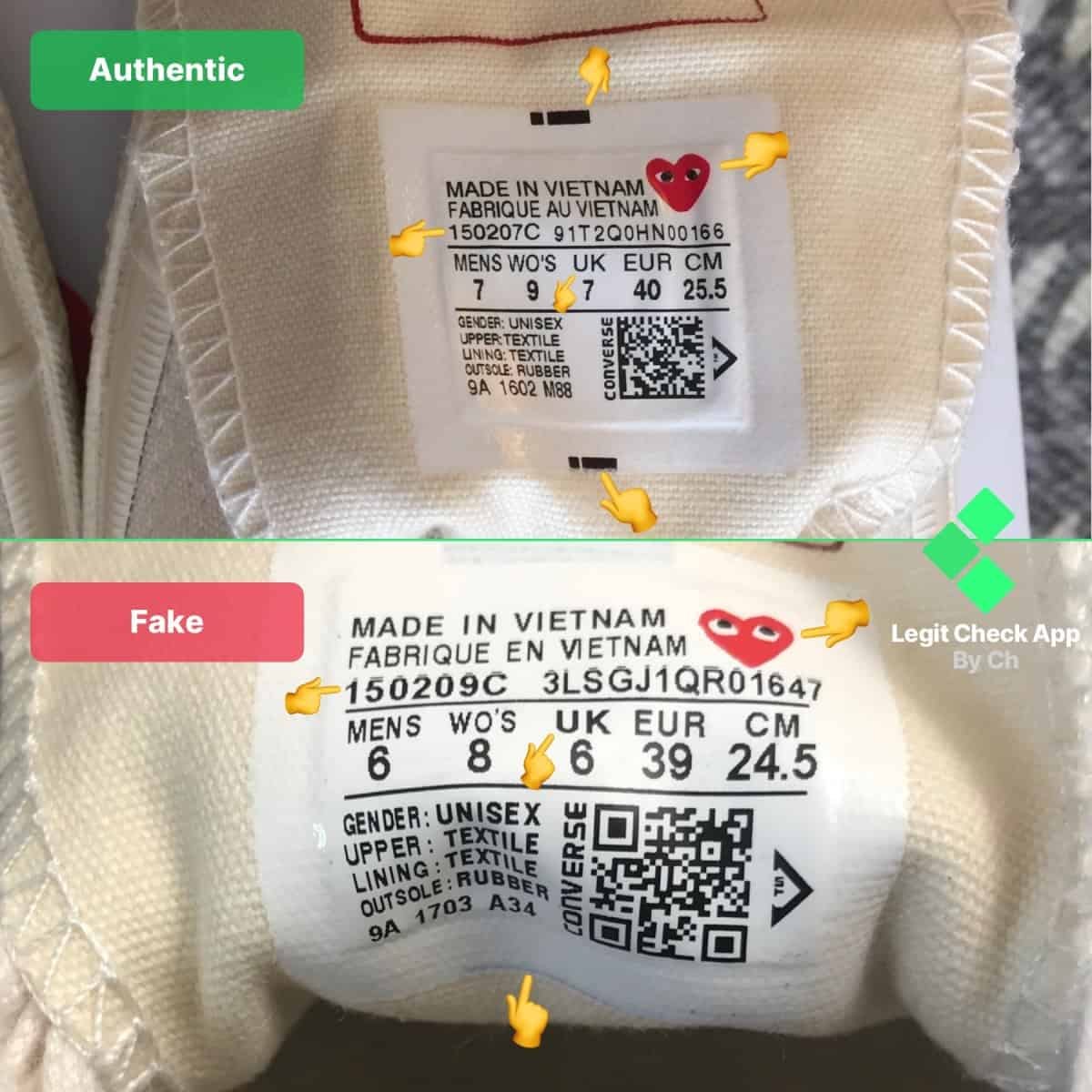 Andre steder sig selv semester How To Spot Fake Comme Des Garcons CDG Converse Sneakers | by Legit Check  By Ch | Medium