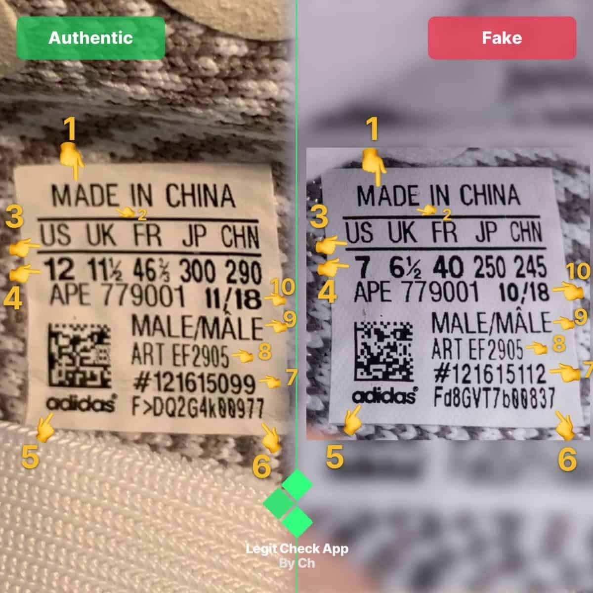 Fake Vs Real Yeezy Static Reflective 
