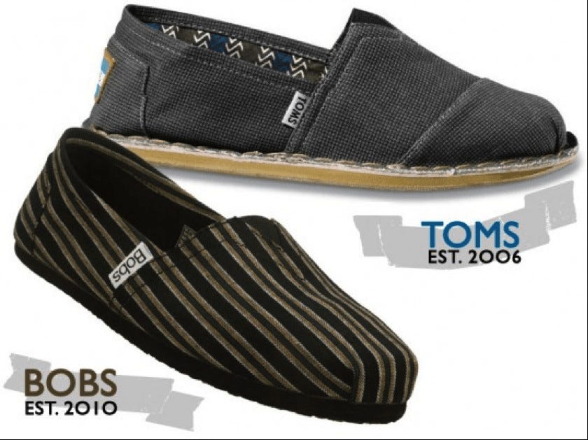 toms and bobs shoes difference