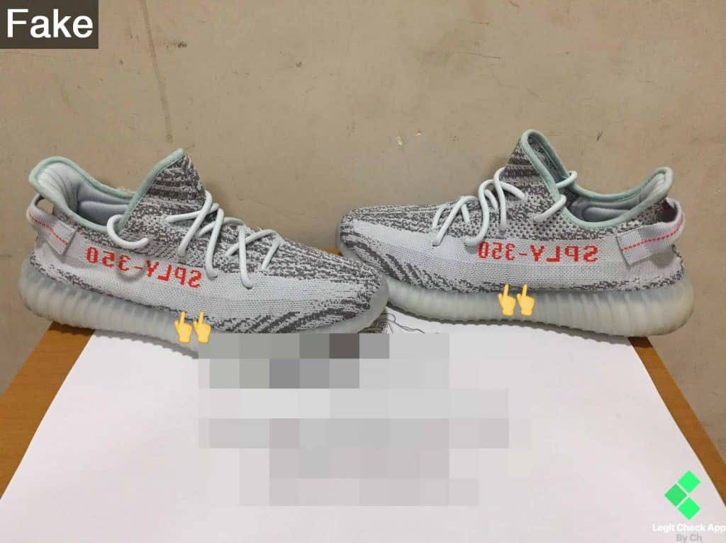 Vs Fake Yeezy Boost 350 V2 Blue Tint 