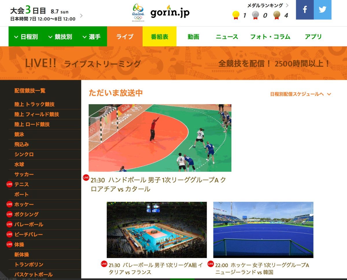 Android編いよいよリオ五輪開幕ウェブやスマホにてライブ視聴するには By Spotry Me Medium