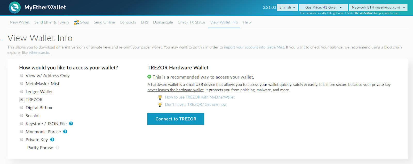 How To Use The Trezor T With Mew Trezor Is A Trusted Hardware Wallet By Myetherwallet Medium