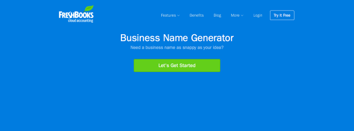 Freshbooks business name generator