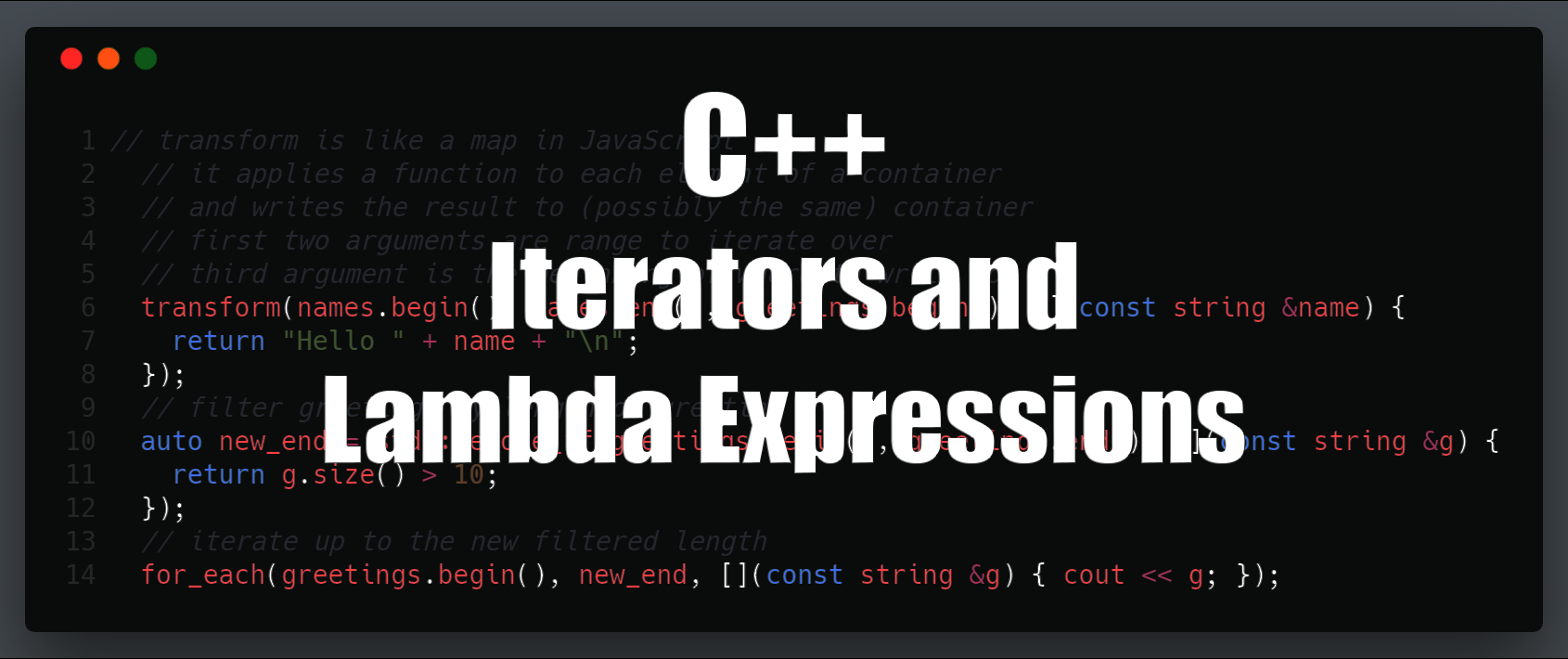 C Guide For Eos Development Iterators Lambda Expressions Cmichel C Guide For Eos Development Iterators Lambda Expressions Cmichel