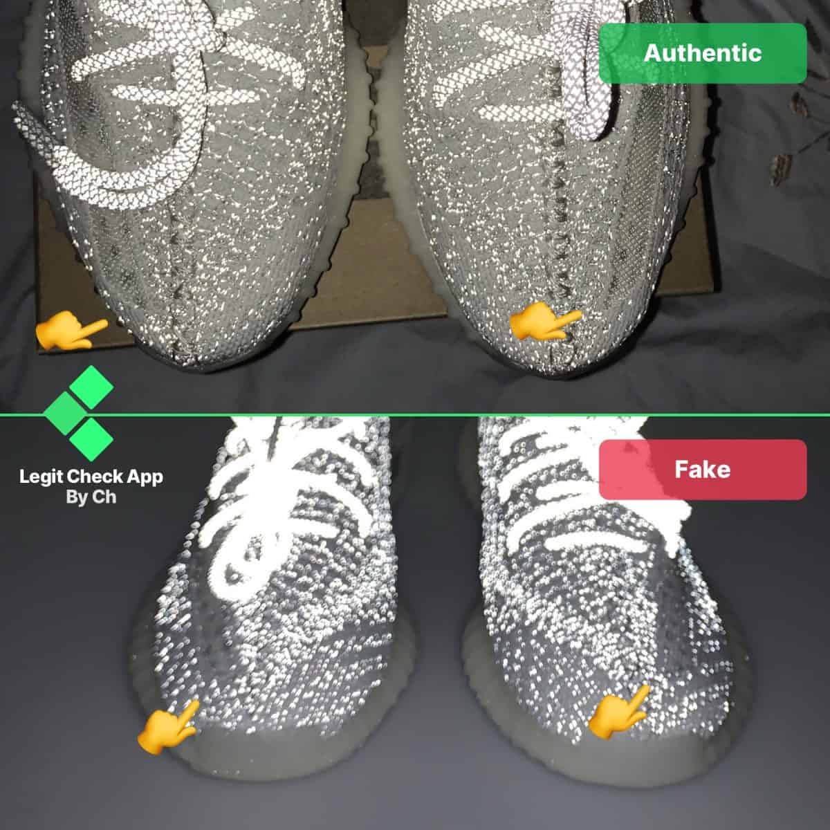 Fake Vs Real Yeezy Static Reflective 
