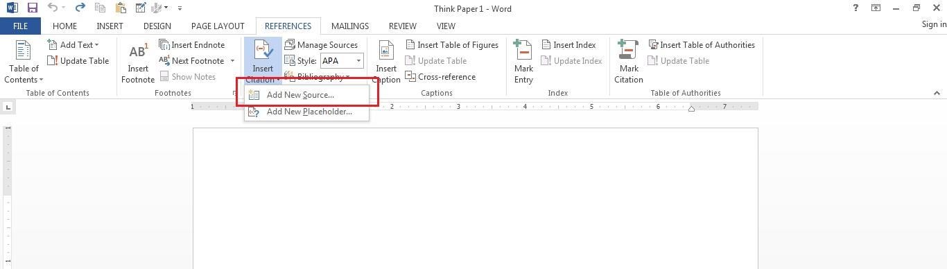 How do i create a bibliography in word