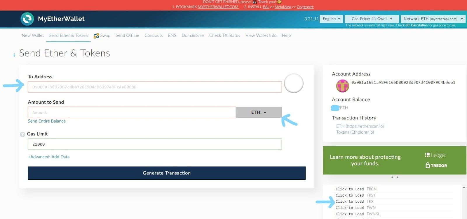 How To Prepare For The Trx And Or Eos Swaps With Binance By Myetherwallet Mew Publications Medium
