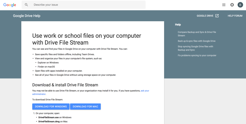 fix google file stream for mac