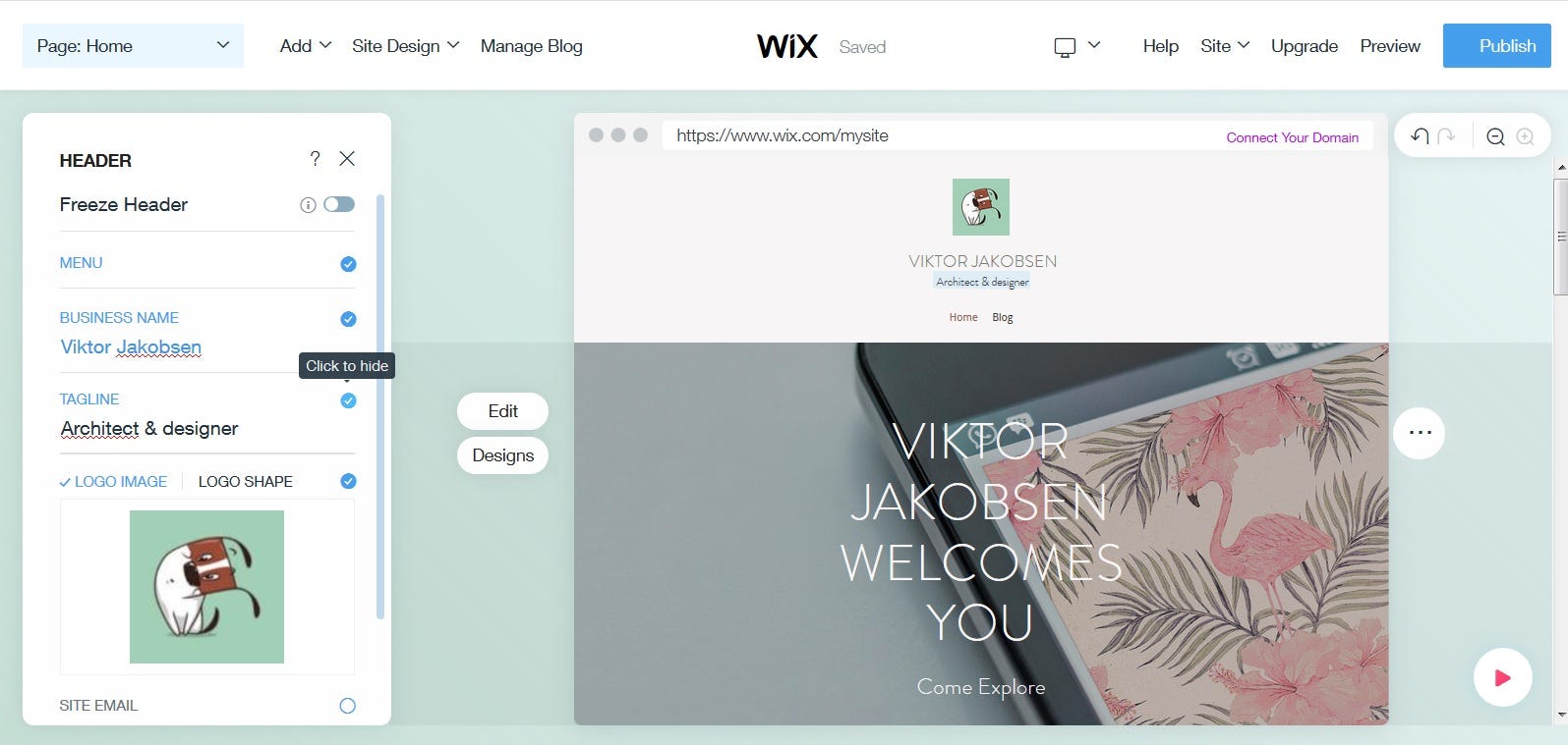 Squarespace Vs Wix How To Add Site Title And Logo To Your Website By Viktor Why Jakobsen Websiteshate Me