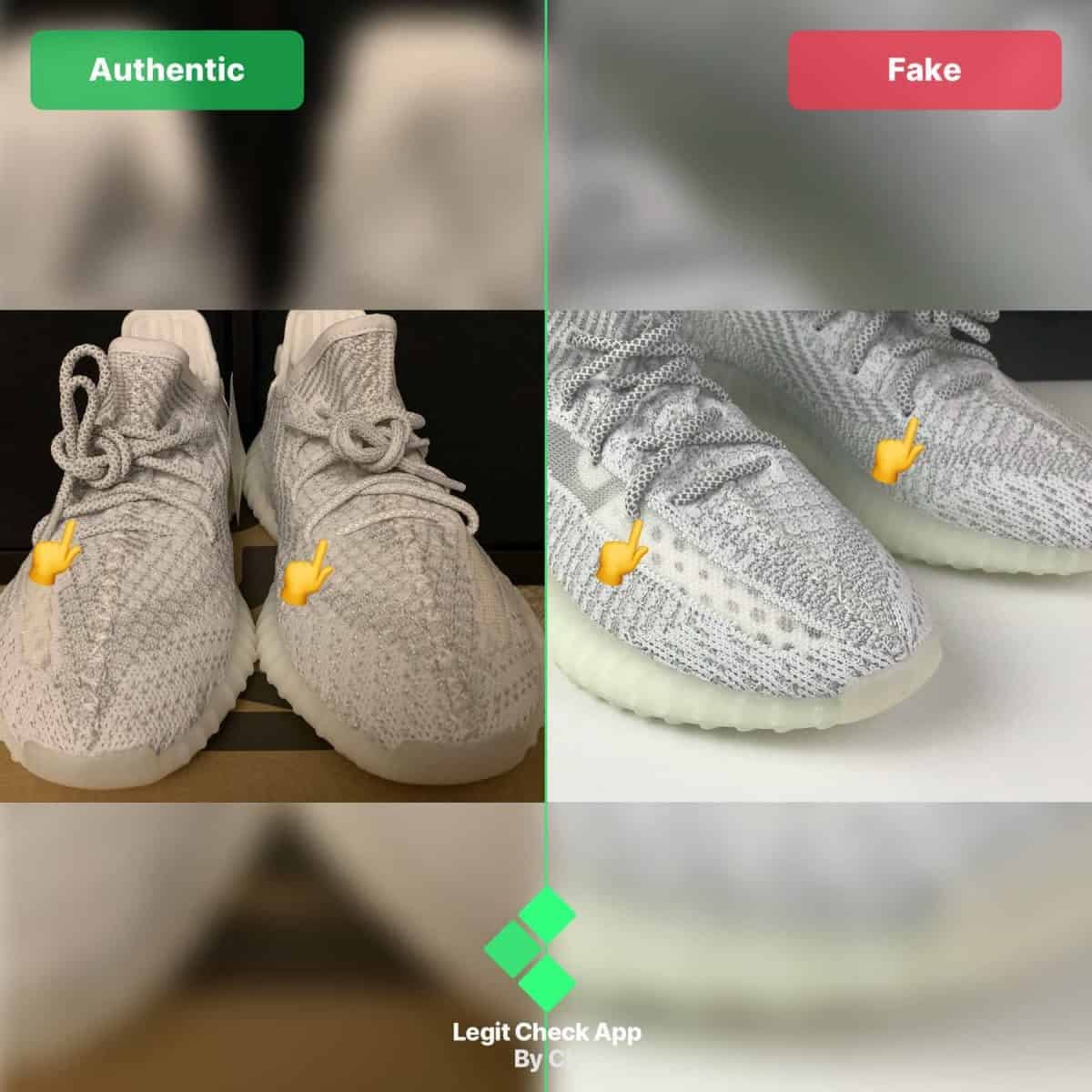 Fake Vs Real Yeezy Static Reflective 