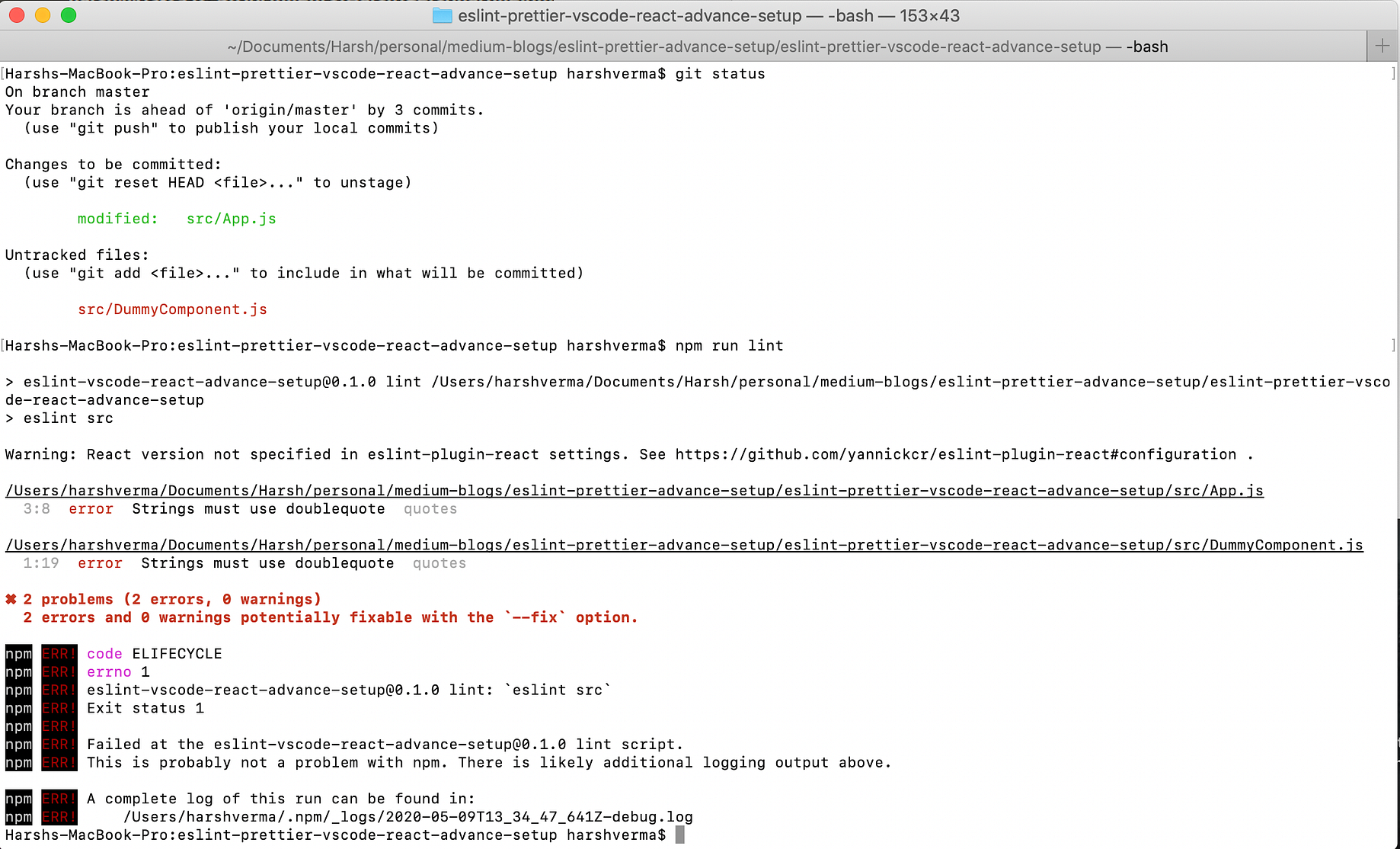 Automated Code Linting And Testing By Harsh Verma Medium