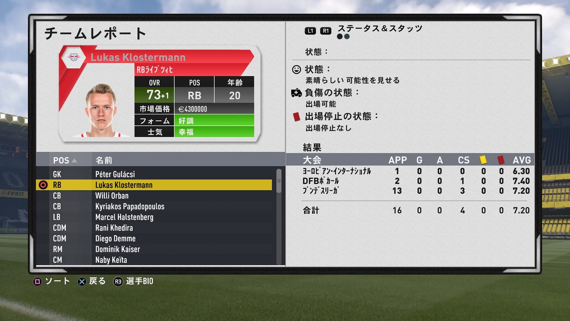 Fifa17 キャリアモードrbライプツィヒの主要選手紹介 随時更新 By 佐藤健太 Medium Fifa17 キャリアモードrbライプツィヒの主要選手紹介 随時更新 By 佐藤健太 Medium