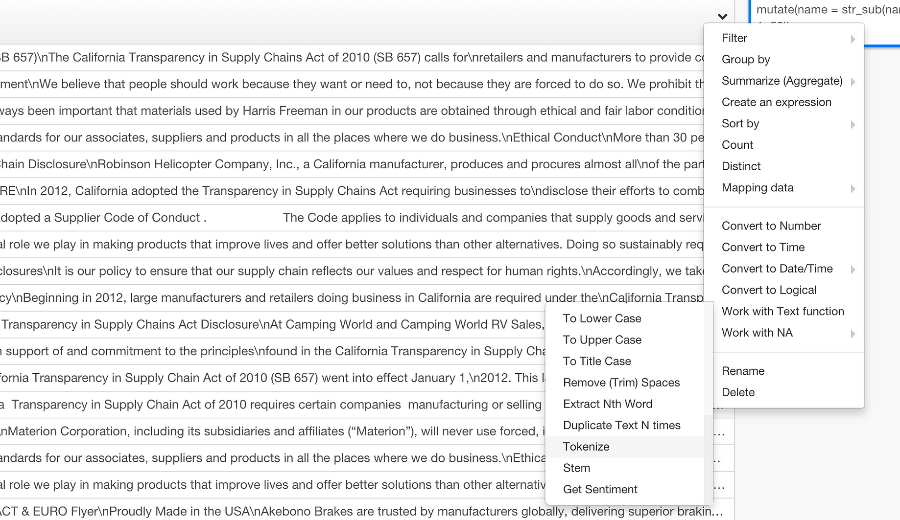 Demystifying Text Analytics Part1 — Preparing Text Data for Text Mining |  by Kan Nishida | learn data science