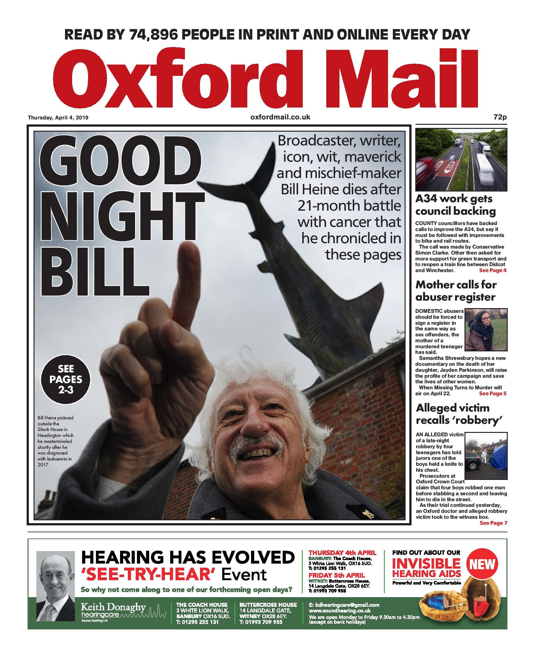 Tributes paid as Oxford 'legend' Bill Heine dies at 74 | by Behind Local  News | Behind Local News UK | Medium