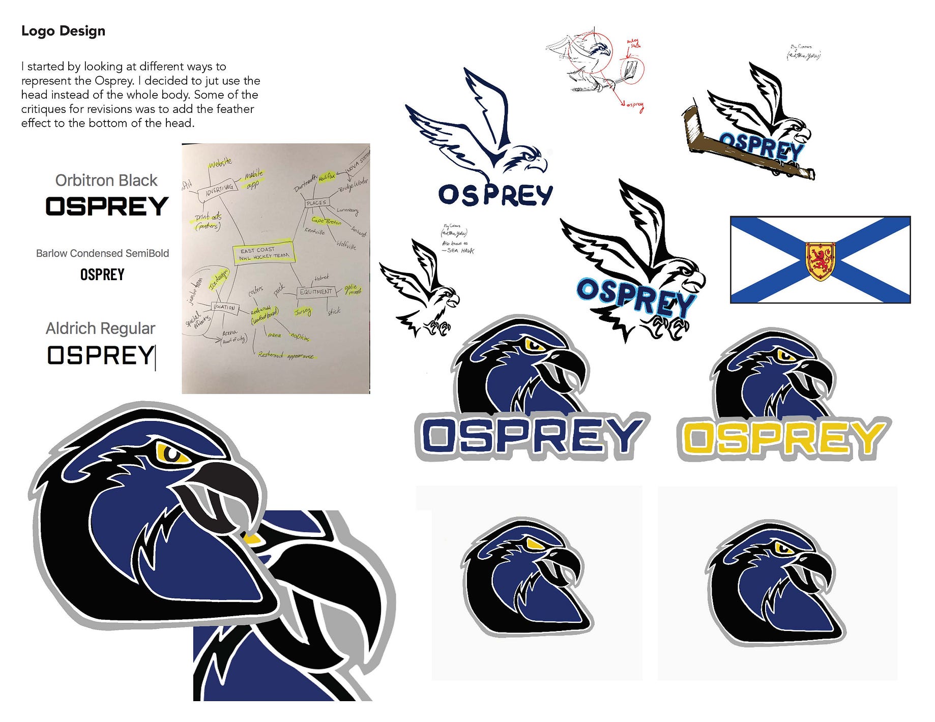 The Halifax Ospreys Nhl Team The Client For This Project Was Josh By Paige Carey Medium