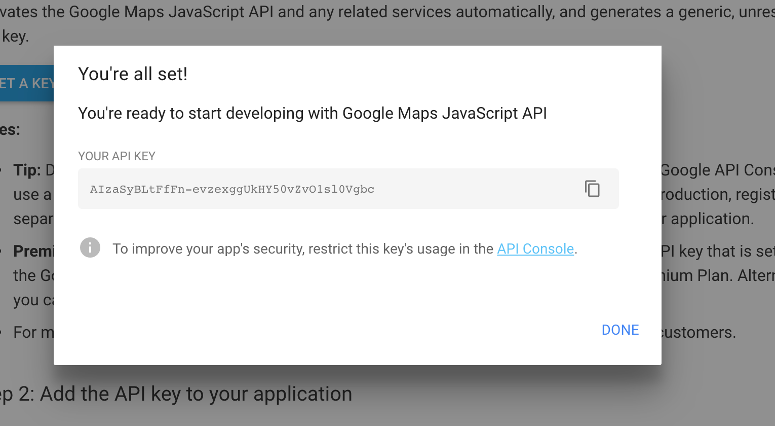 How to get a key from Google Maps JavaScript API | by Eder | Quick Code |  Medium