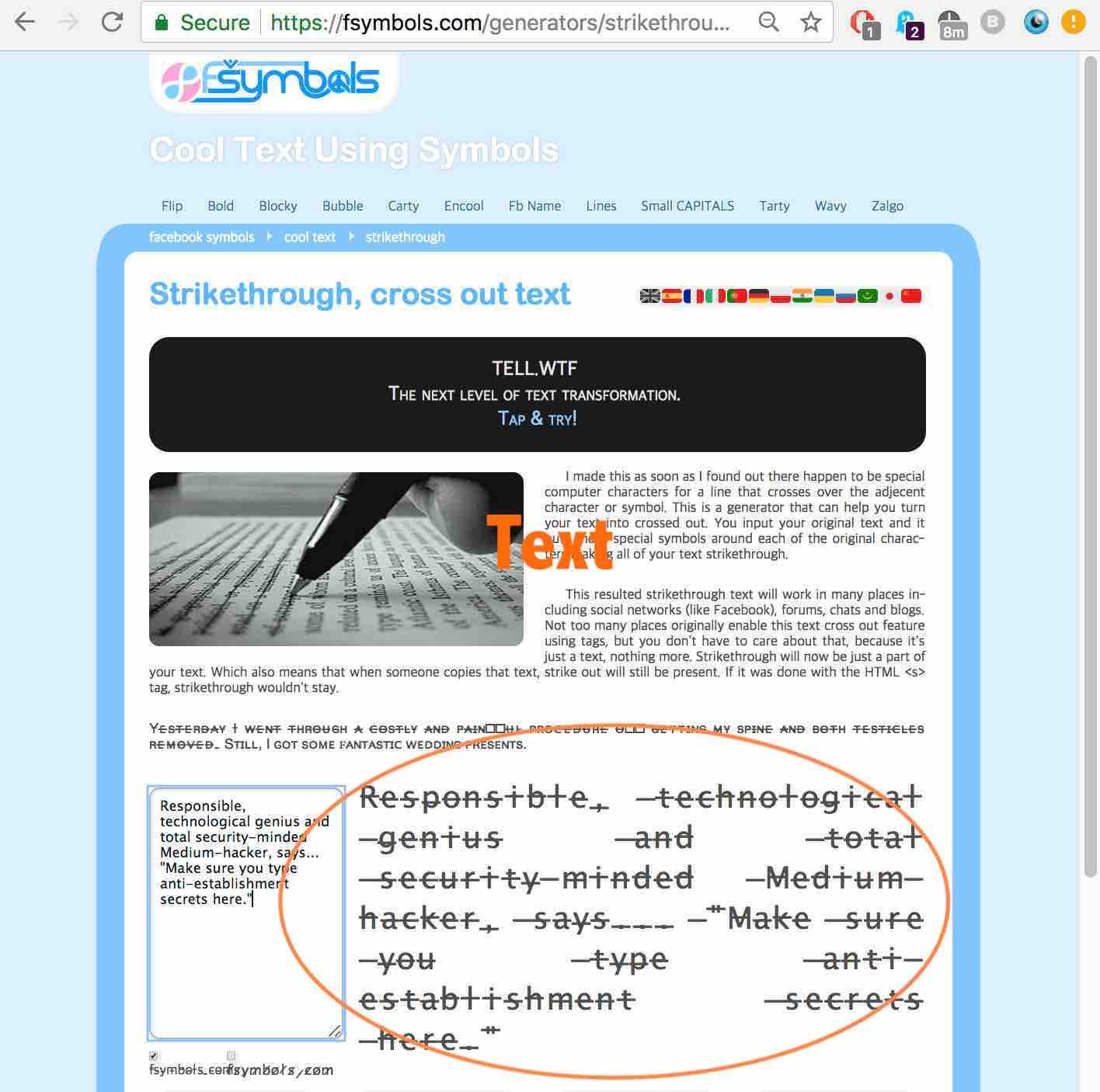 strikethrough copy paste strikethrough copy paste